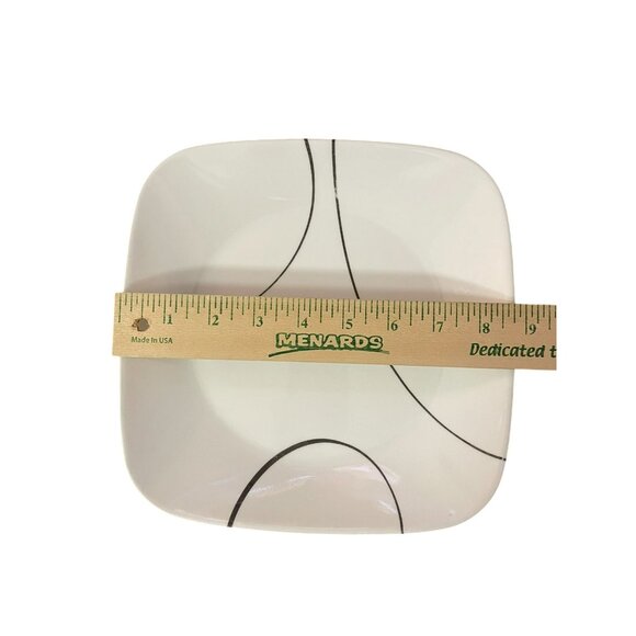 Corelle Vitrelle Square Plate Used Gray White Replacement - Picture 10 of 10